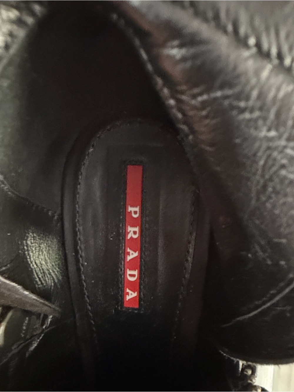 Prada Black Suede Triple-Strap Combat Ankle Boots - Women's - Picture 7 of 8